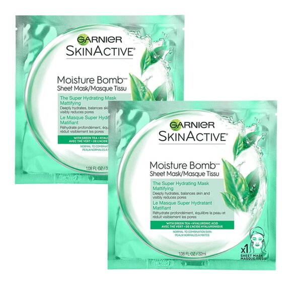 Garnier SkinActive Moisture Bomb Sheet Mask, 1 Count (Pack of 2) - Picture 1 of 3